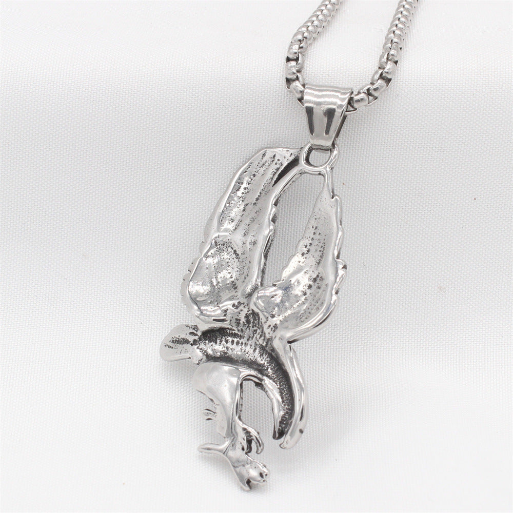 Titanium Steel Eagle Pendant For Men Unisex Protection Statement Planderful Everyday Genie