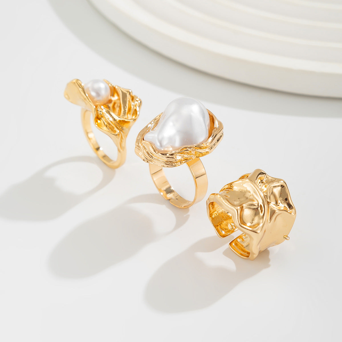 Planderful Vienna Verve Ring Set – Exaggerated Baroque Design