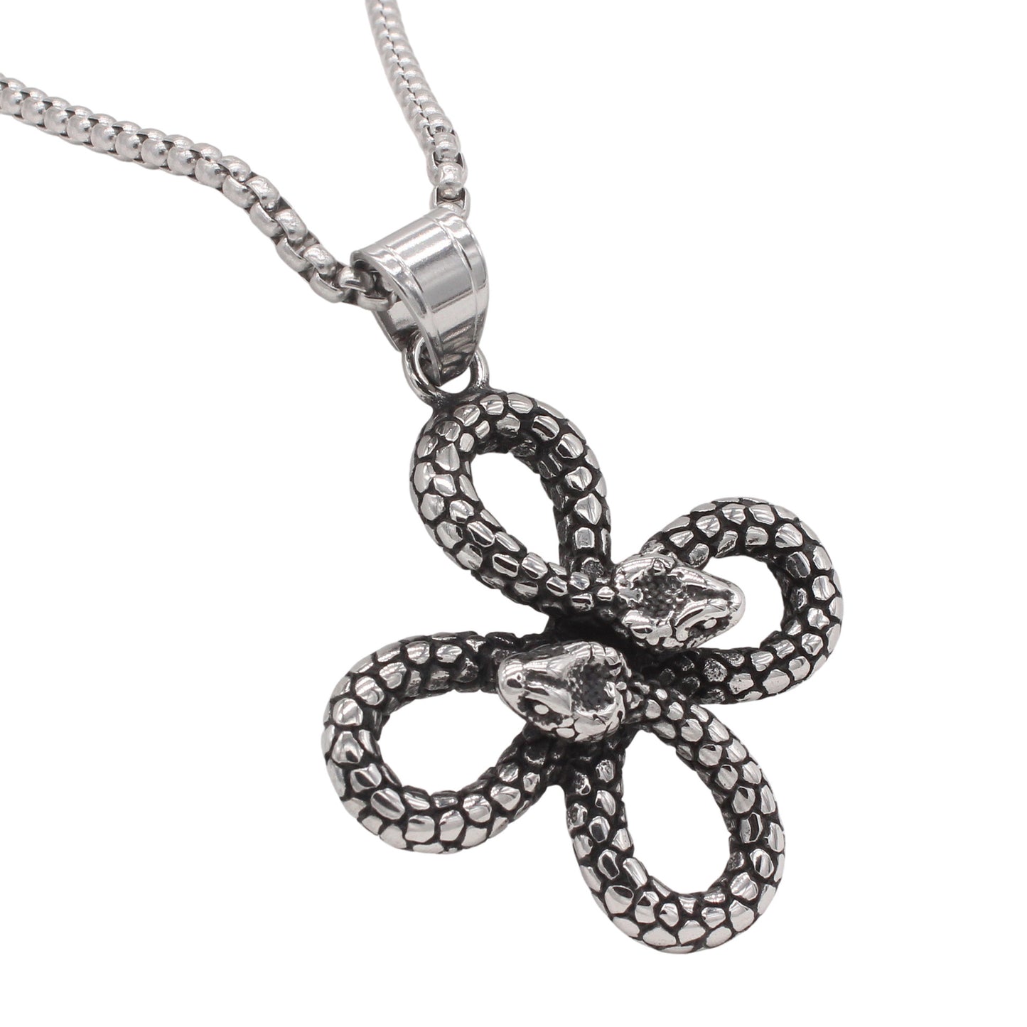 Planderful Jewelry Snake Pendant Titanium Steel For Men