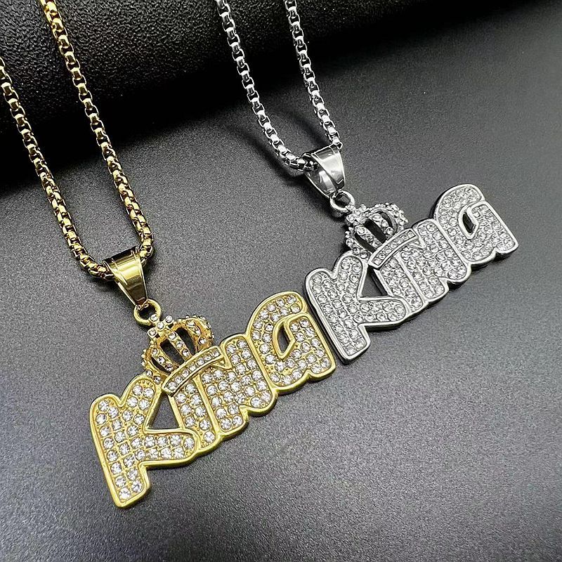 Zircon Necklace – Statement Crown Pendant