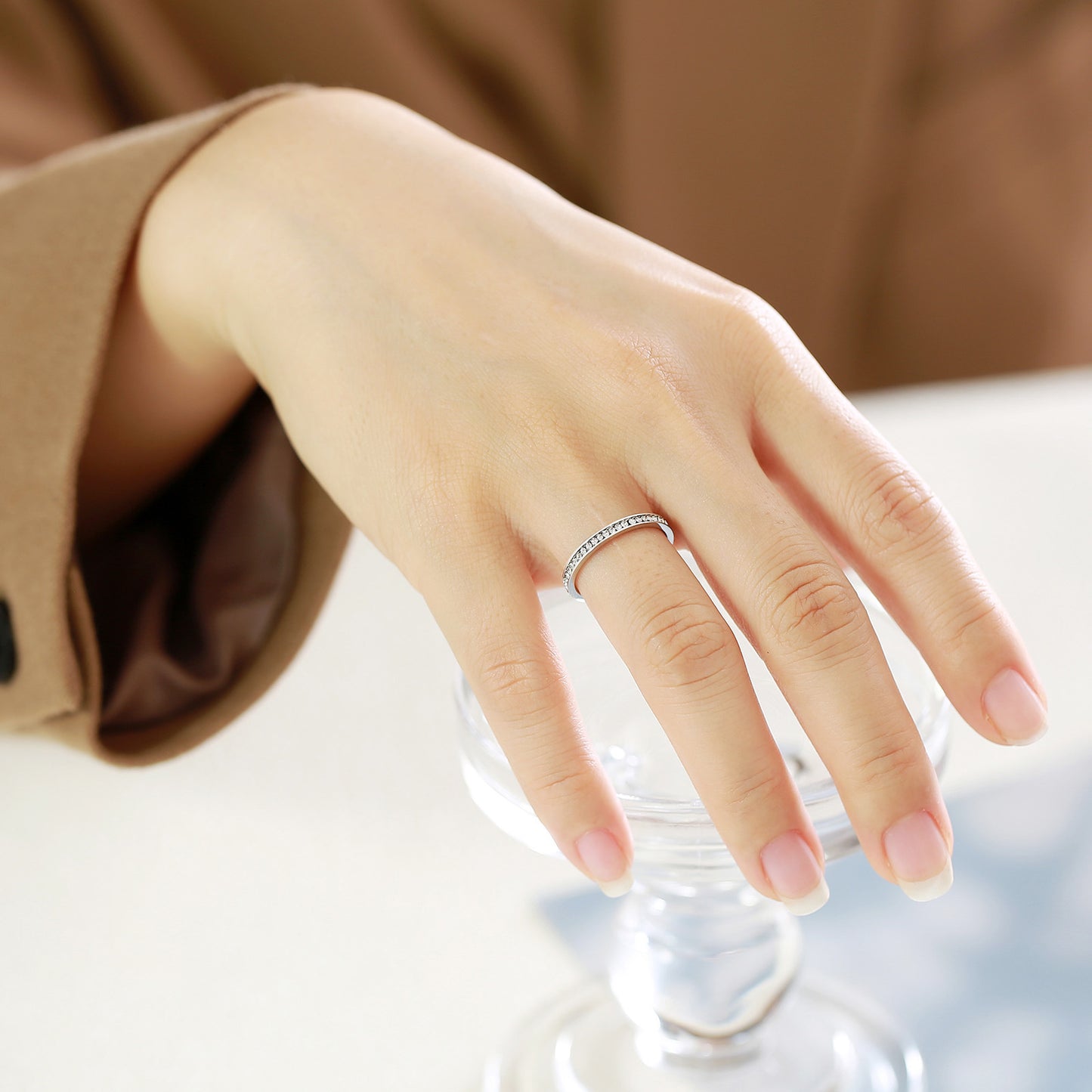 Japanese And Korean Personality Simple Style Women's Ring