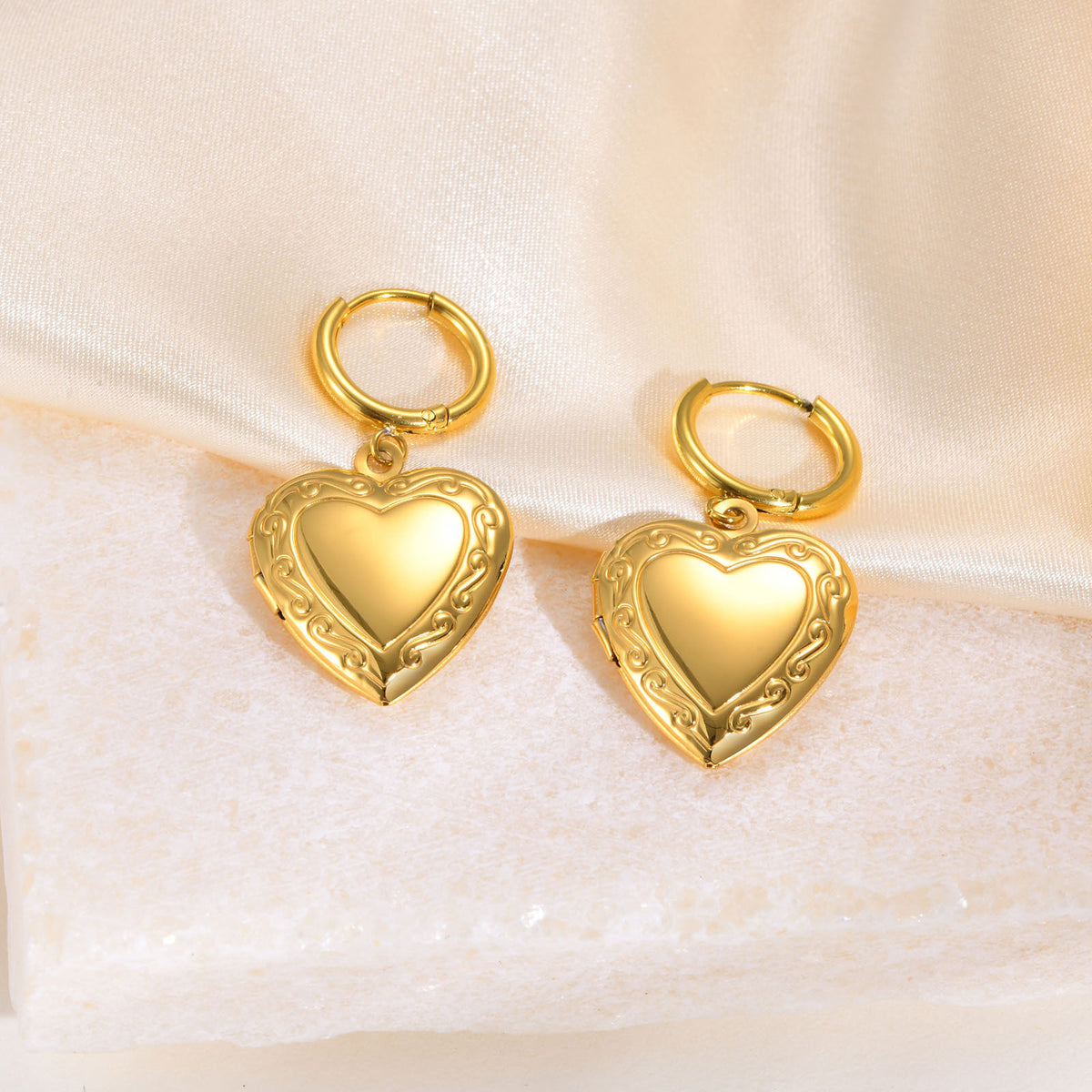 Stainless Steel Heart Earrings