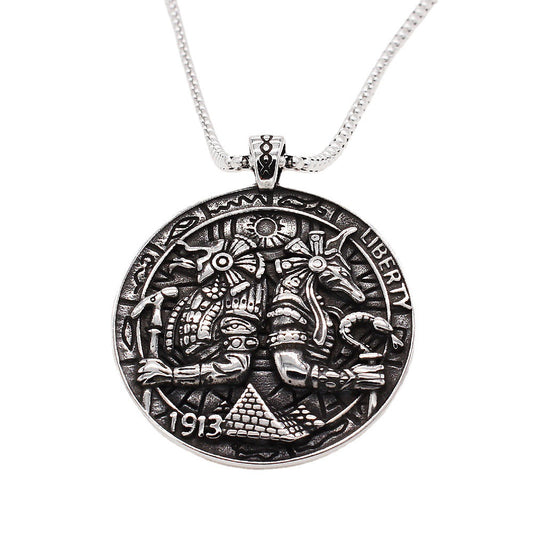 Anubis Pendant Titanium Steel Card Pendant For Men And Women Unisex Protection Statement Planderful Everyday Genie