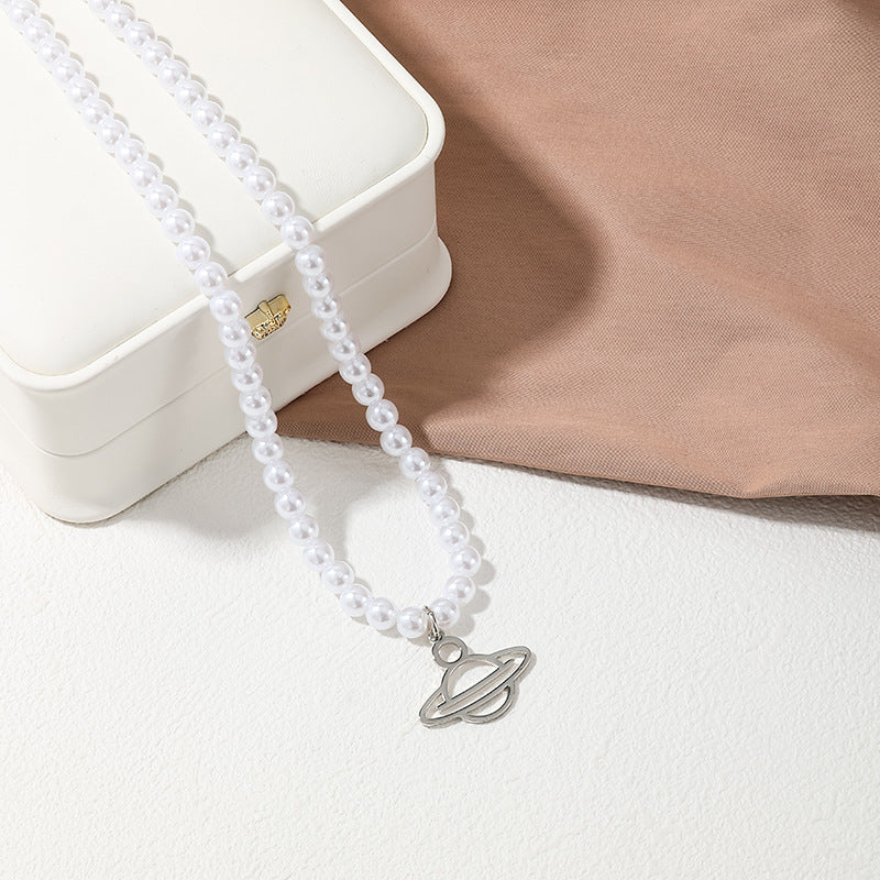 Retro Pearl Planet Necklace from Vienna Verve Collection