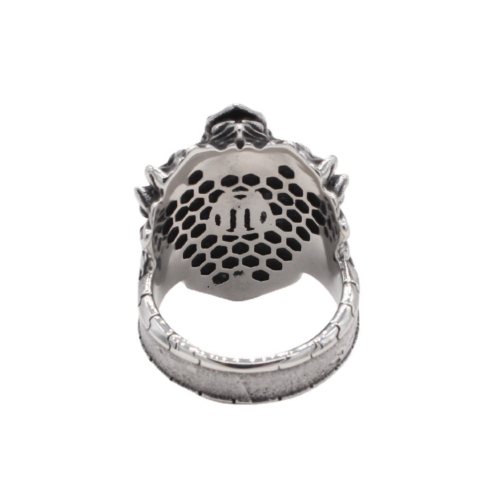 Men's Retro European Punk Rock Titanium Steel Ring