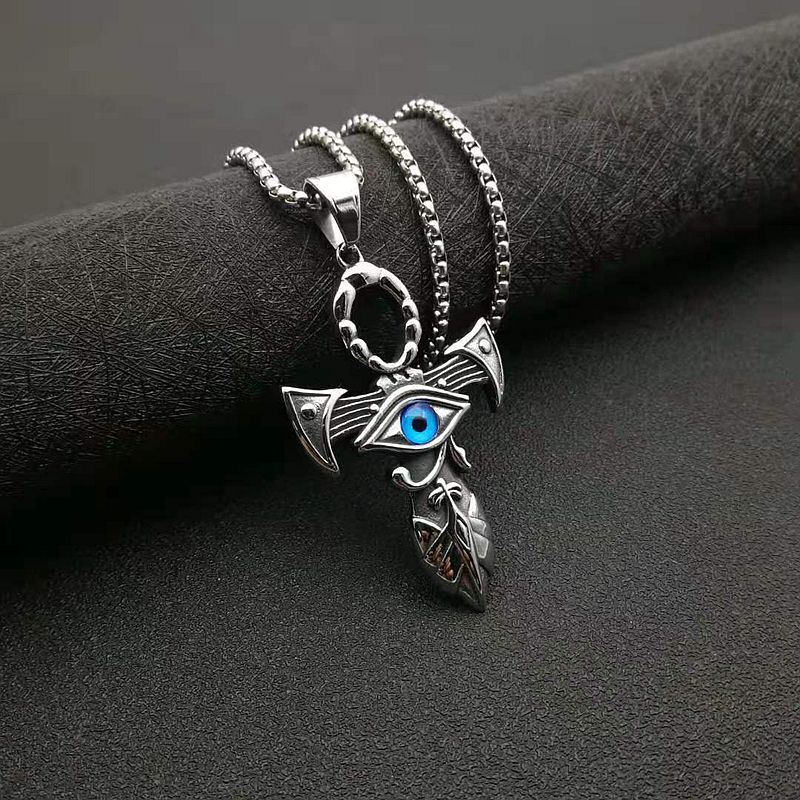 Titanium Steel Necklace – Statement Cross Pendant