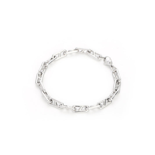 Planderful Jewelry Titanium Steel Bracelet for Men and Women, Anti Allergy, Natural Texture