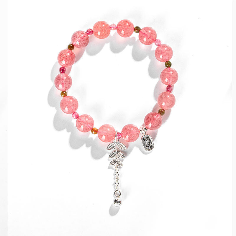 Fortune's Favor Sterling Silver Crystal Beaded Bracelet - Girlfriend's Gift