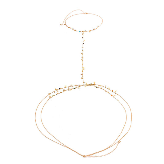 Alluring Vienna Verve Female Jewelry Set for Neck, Waist, and Body