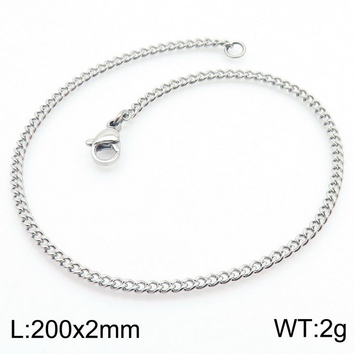 Stylish Stainless Steel Side Chain Bracelet for Men - Trendy Titanium Hip-Hop Accessory