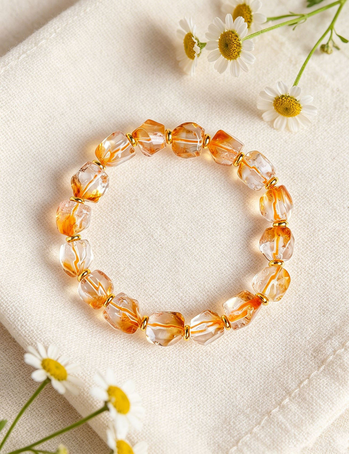 Citrine Lucky Bead Bracelet