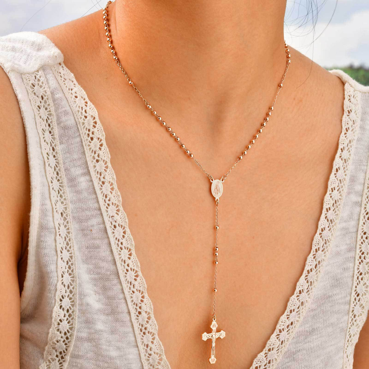 Stainless Steel Cross Vintage Necklace