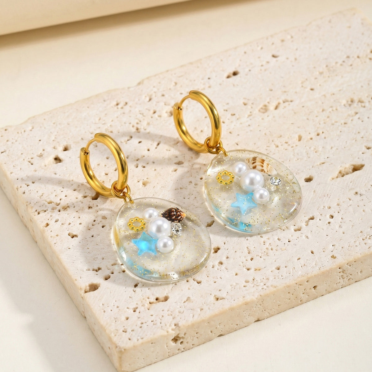 Stainless Steel Pearl Vintage Earrings