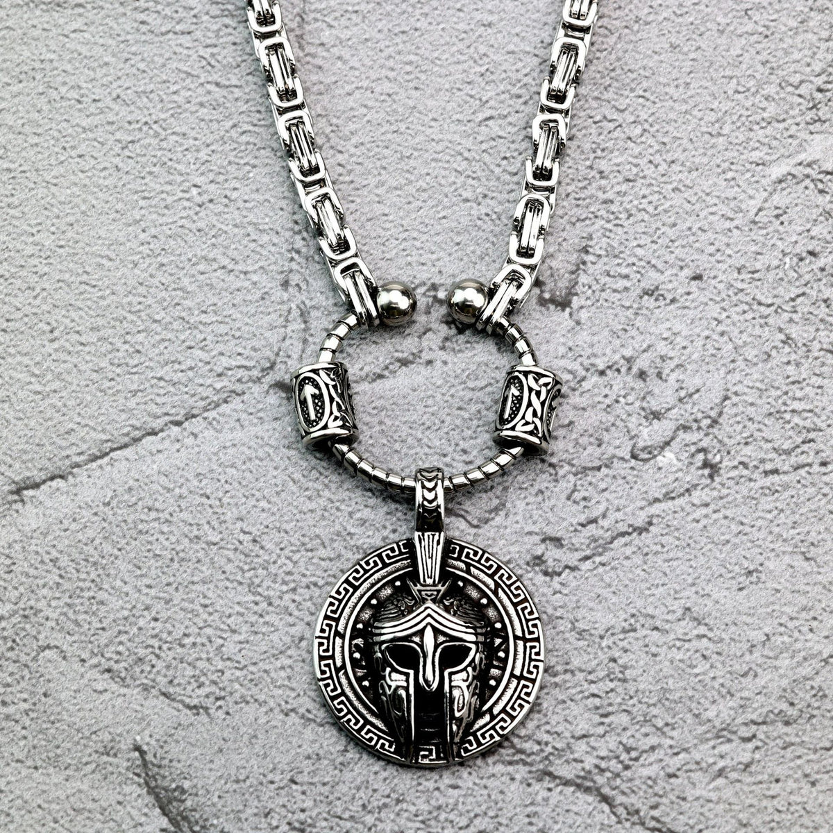 Mask Emperor Stainless Steel Pendant Necklace
