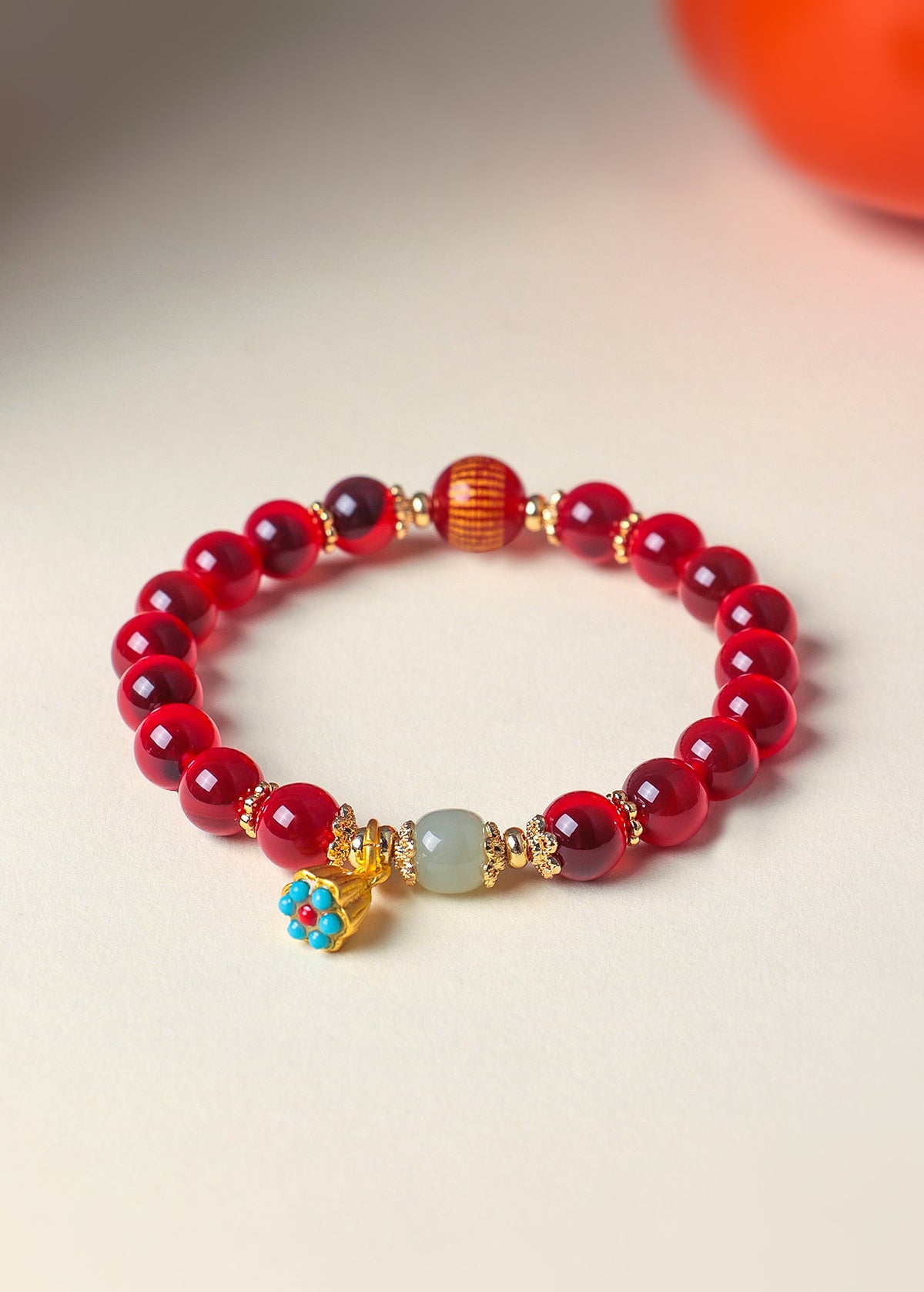 Hetian Jade Agate Heart Bracelet