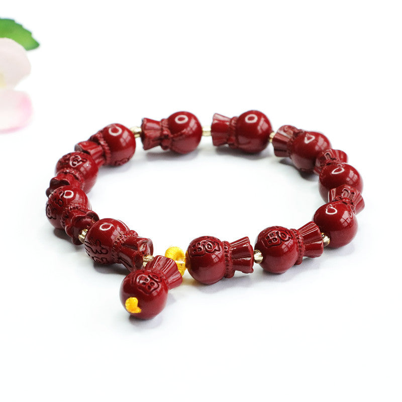 Fortune's Favor Sterling Silver Cinnabar Bracelet