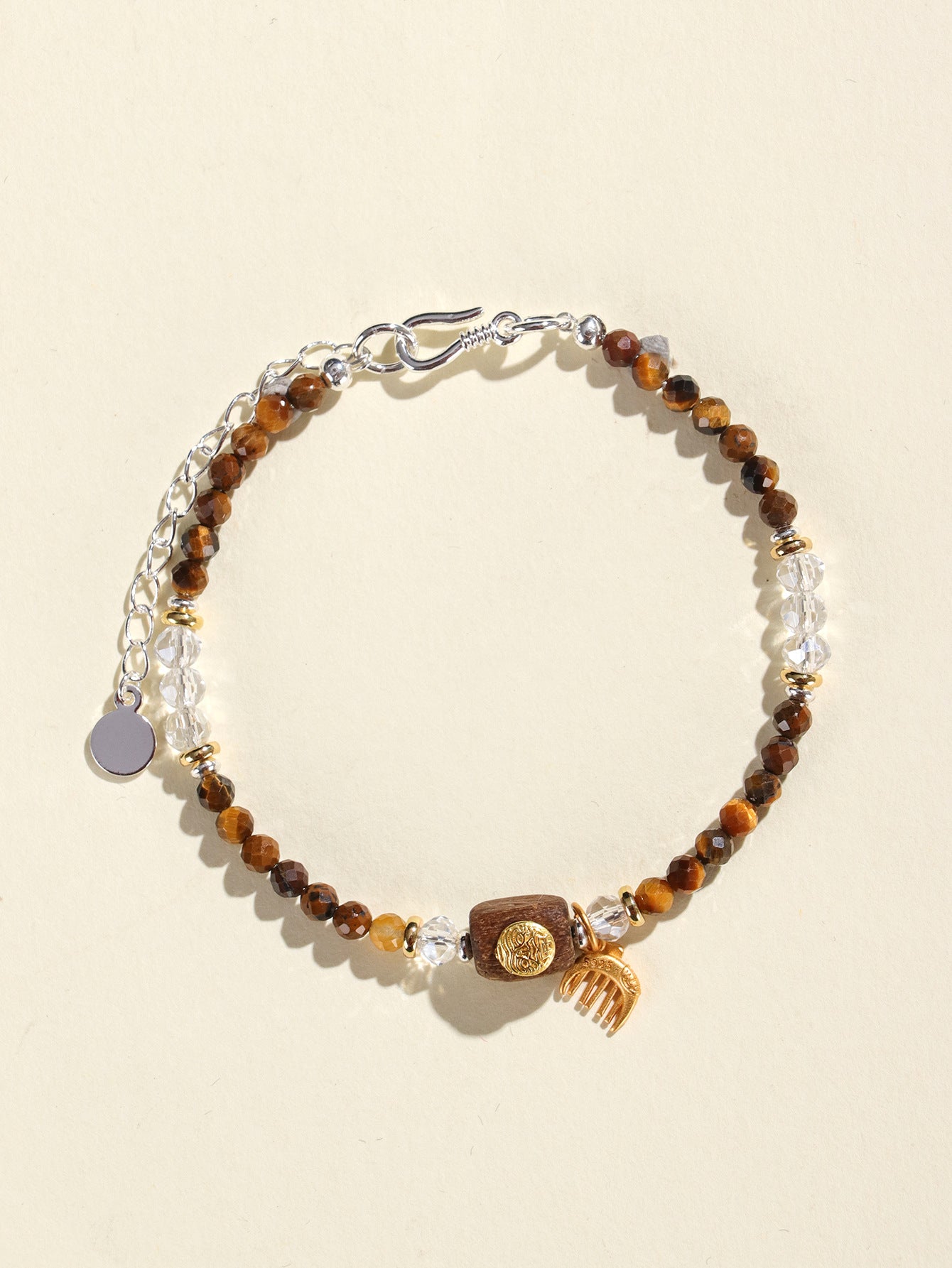 Planderful Fortune's Favor Tiger's Eye Bracelet – Elegant Crystal Design