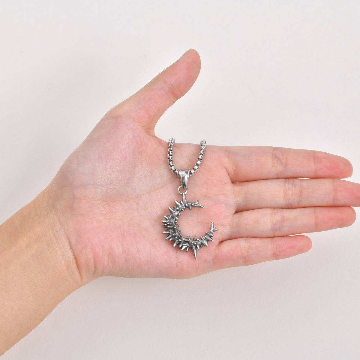Hip Hop Thorns C Stainless Steel Necklace for Men