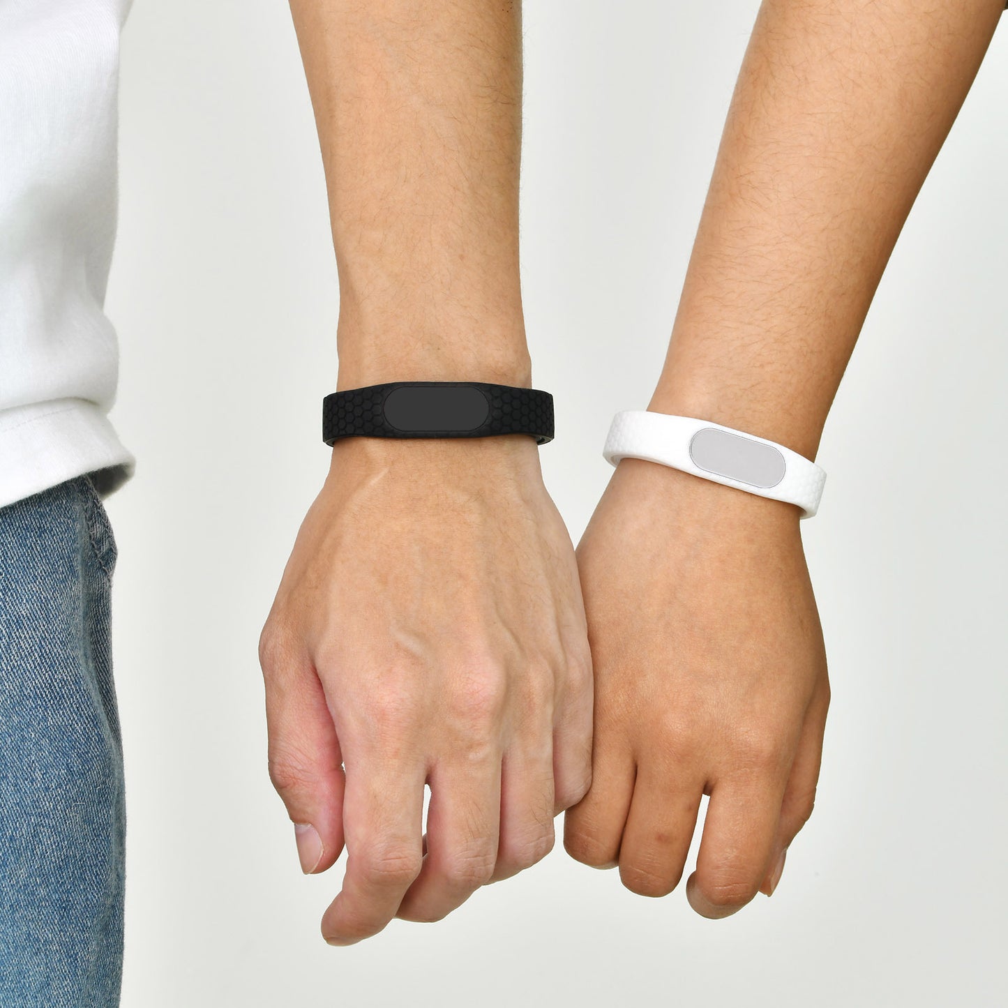 Europe America Silicone Strap Bracelet Black White Men's Accessories