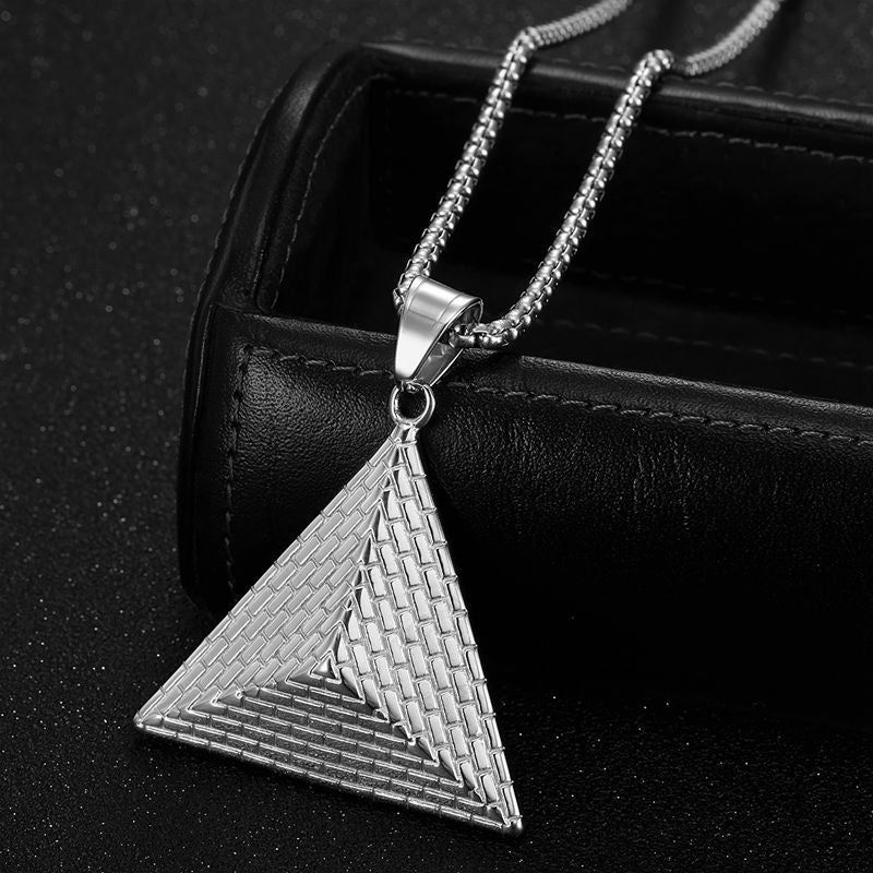 Planderful Everyday Genie Gold Plated Hip Hop Jewelry Necklace With Egyptian Pyramid Pendant For Hip Hop Fans