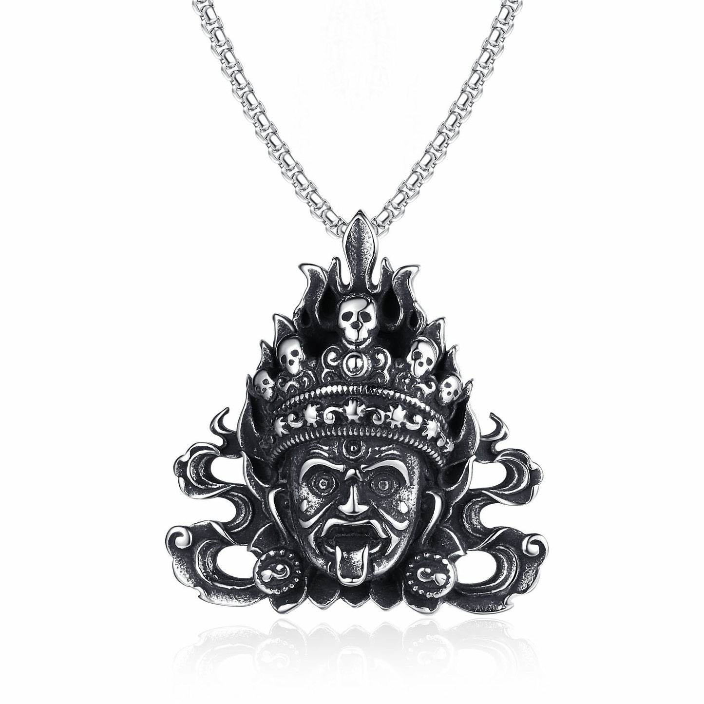 Steel Necklace - Elegant Tibetan Design