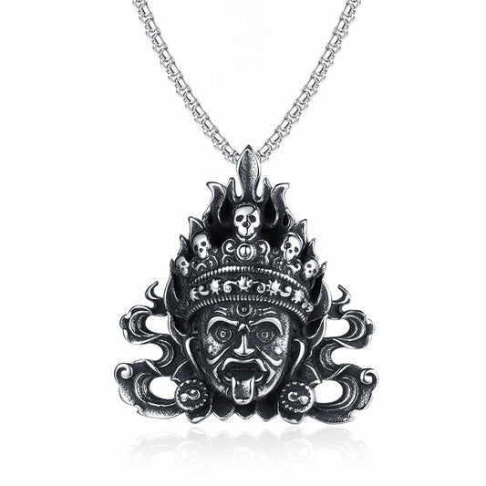 Steel Necklace - Elegant Tibetan Design