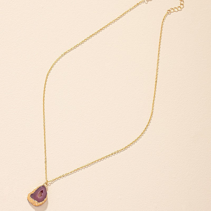 Crystal Bud Resin Necklace - Elegant Vienna Verve Collection