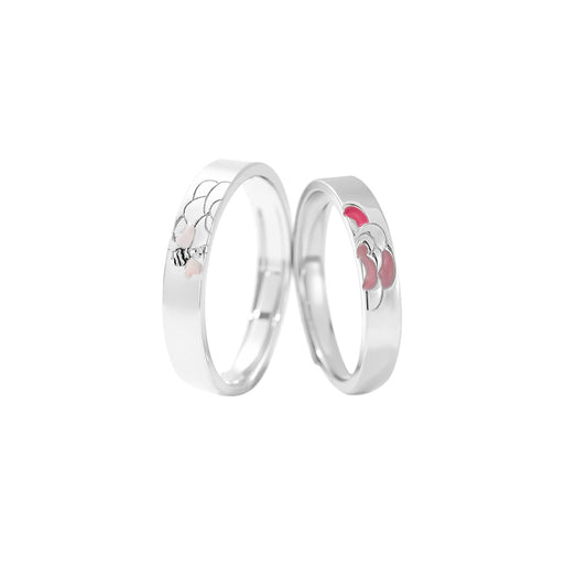 Female Pair S925 Sterling Silver Women's Ring
