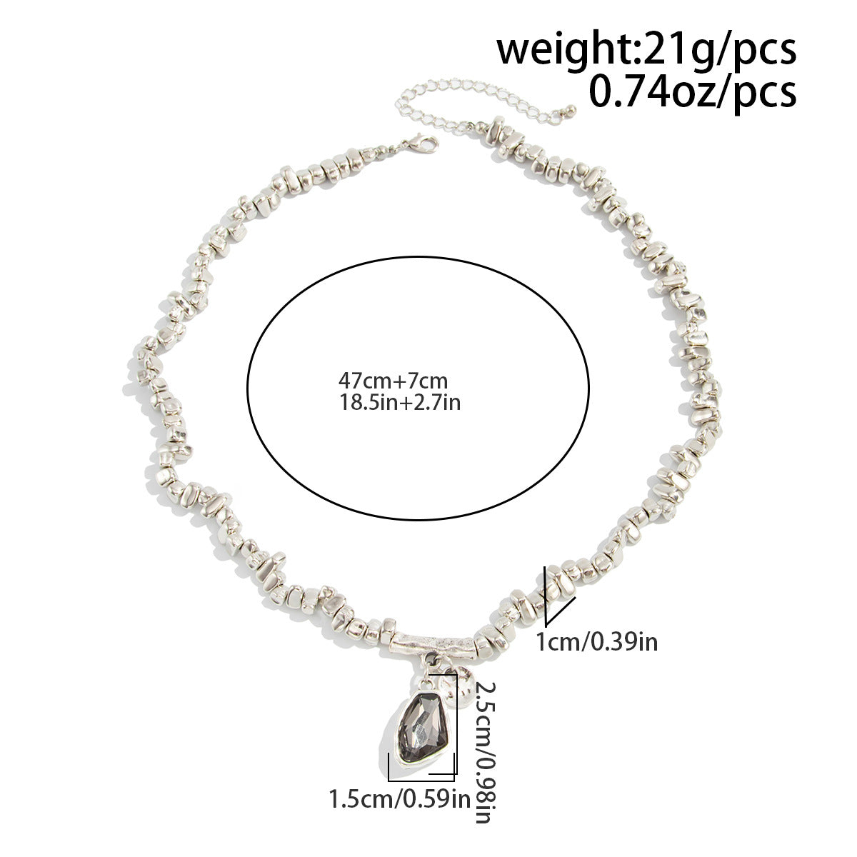 Irregular Crushed-Ice Bead Necklace Collection