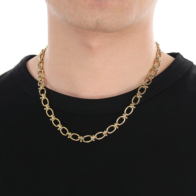 Cross Knot Bracelet 18K Gold Plated Stainless Steel Chain