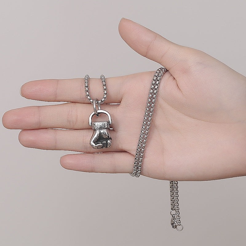 Steel Necklace – Statement Punk Pendant