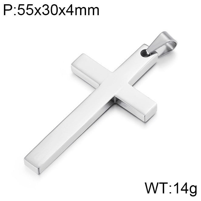 Cross Pendant Necklace for Men, Stainless Steel Simple Design, Online Marketplace Supplier