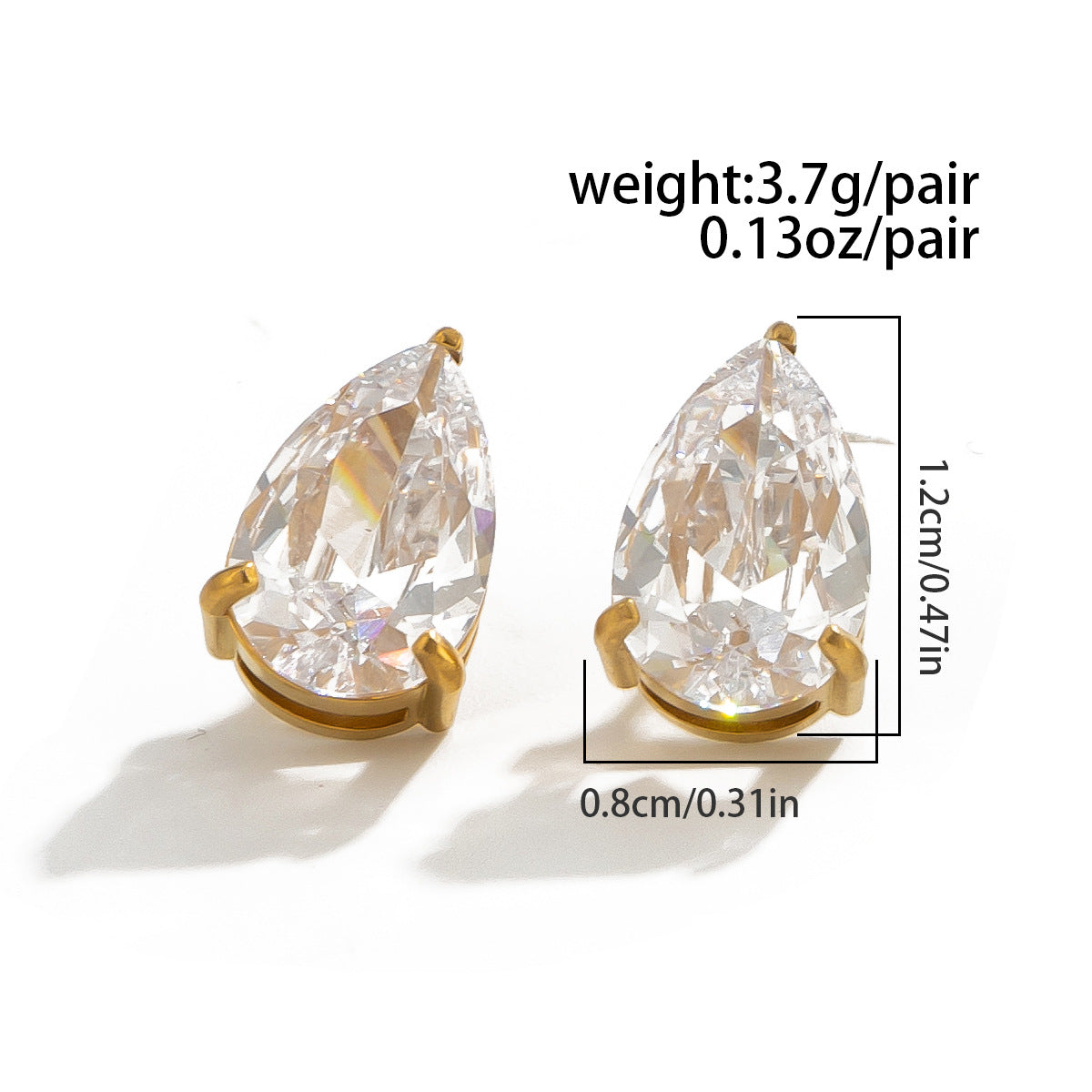 Planderful Vienna Verve Love Shaped Zircon Stainless Steel Stud Earrings For Daily Wear Fashion Lovers