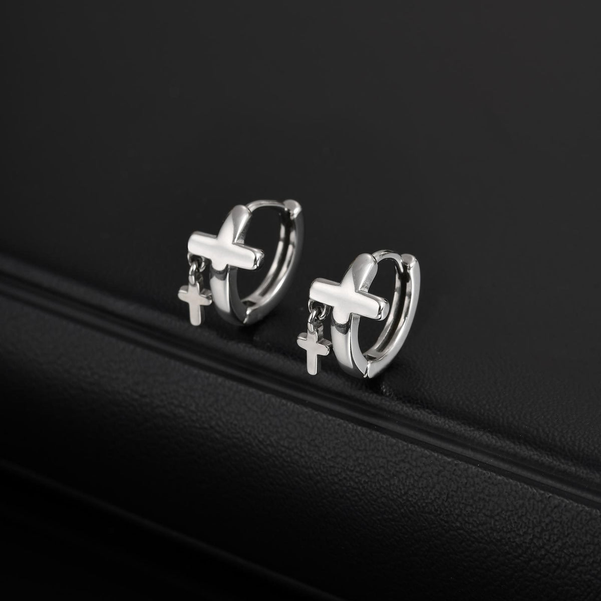 Stainless Steel Cross Earrings