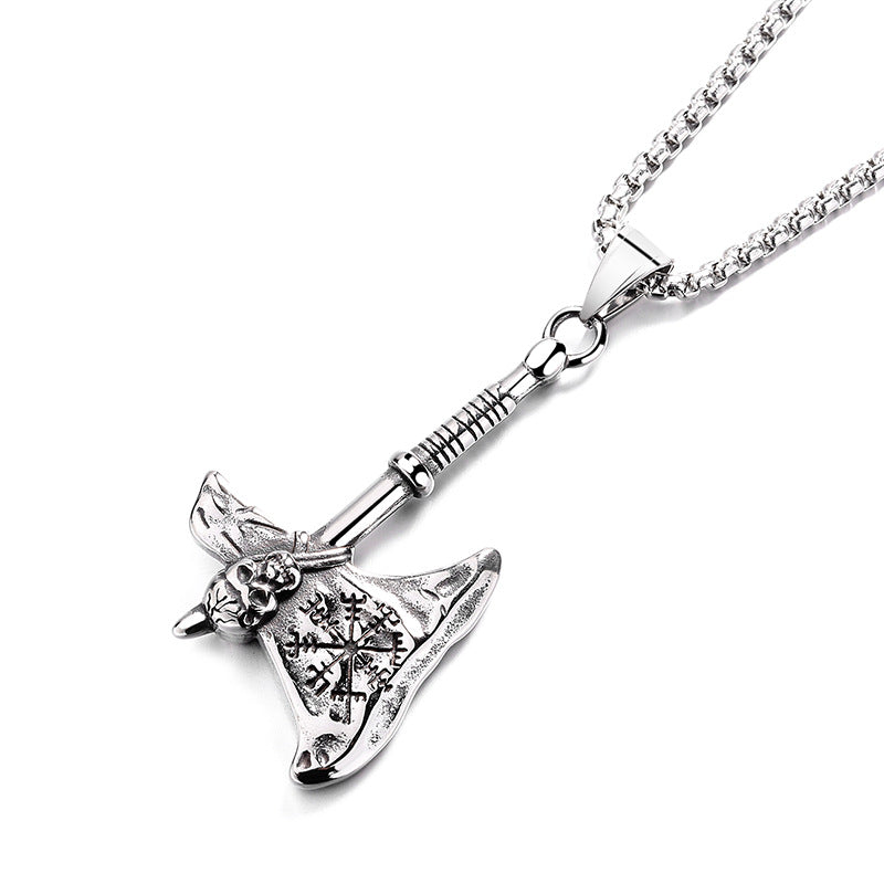 Steel Necklace – Vintage Nordic Viking Tomahawk Necklace