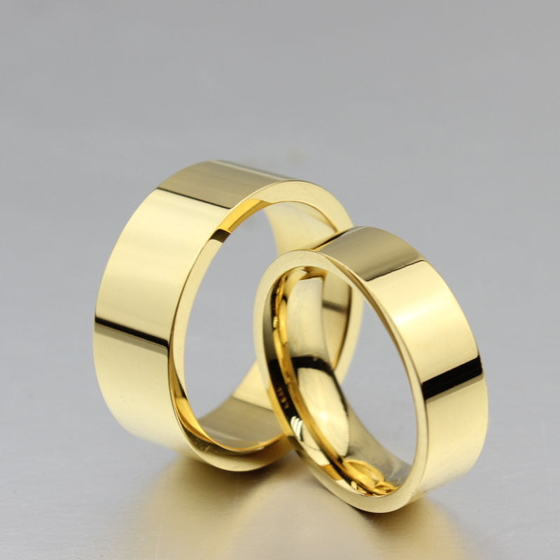 Titanium Steel Japan and Korea Simple Smooth Surface Ring