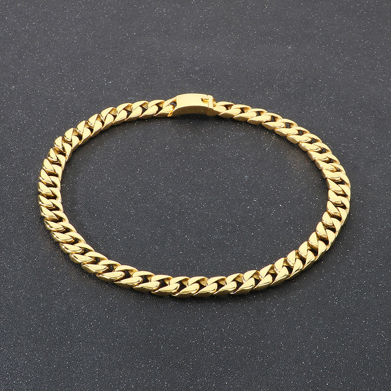 Planderful Cuban Chain Necklace 15mm Stainless Steel Men