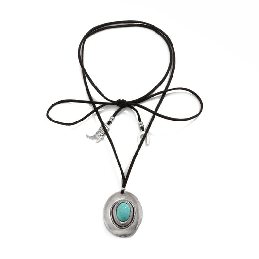 Planderful Vienna Verve Necklace – Retro-Inspired Turquoise Choker Design
