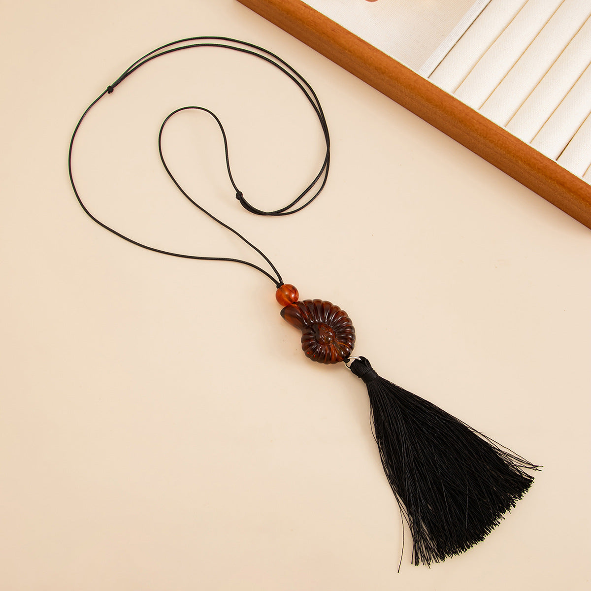 Adjustable Shell & Conch Fringe Necklace