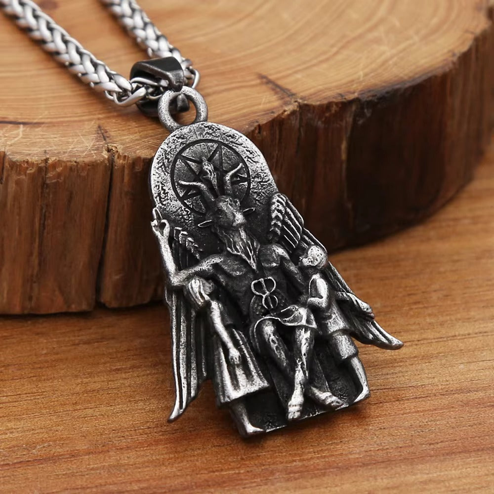Viking Anubis Stainless Steel Men's Pendant Necklace