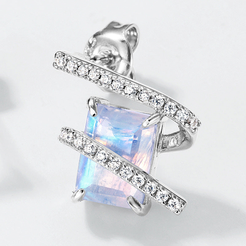 Planderful Geometric Design Earrings – Simple Fashion Green Sugar Cube Style