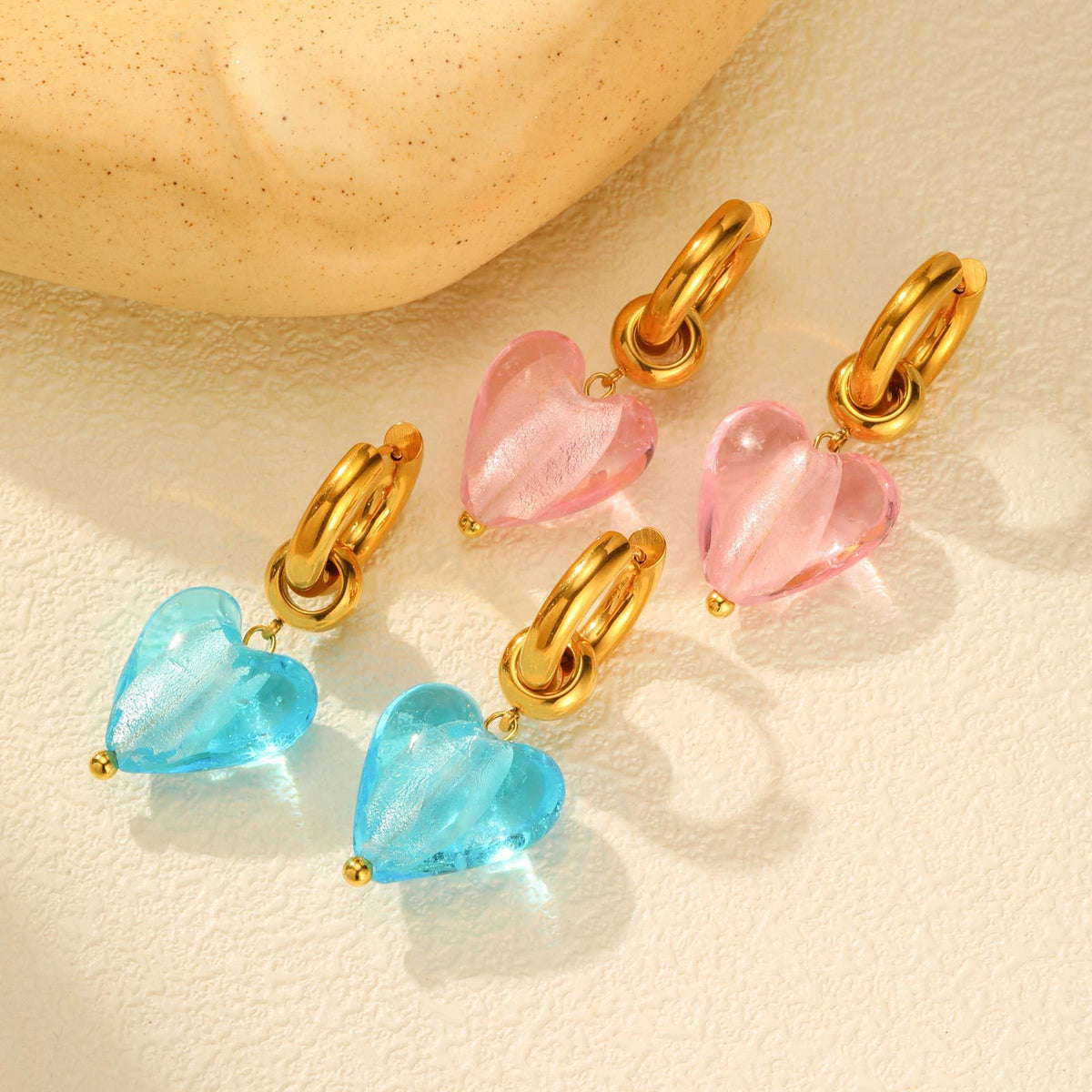 Stainless Steel Heart Earrings