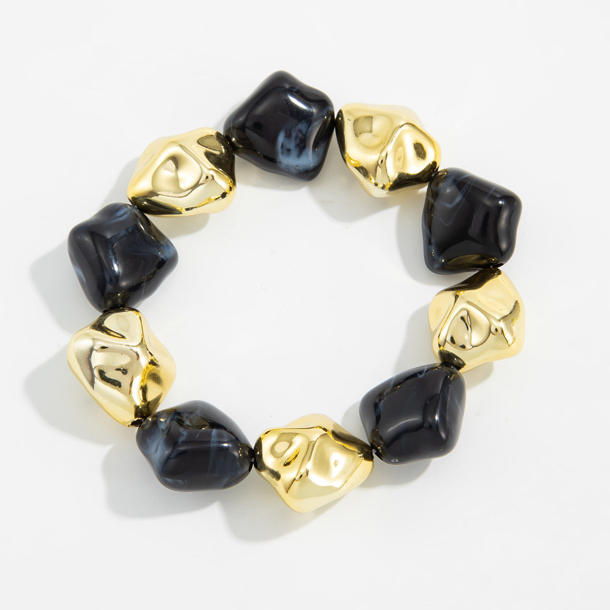 Planderful Black Pearl Bracelet Elastic Beaded For Readers