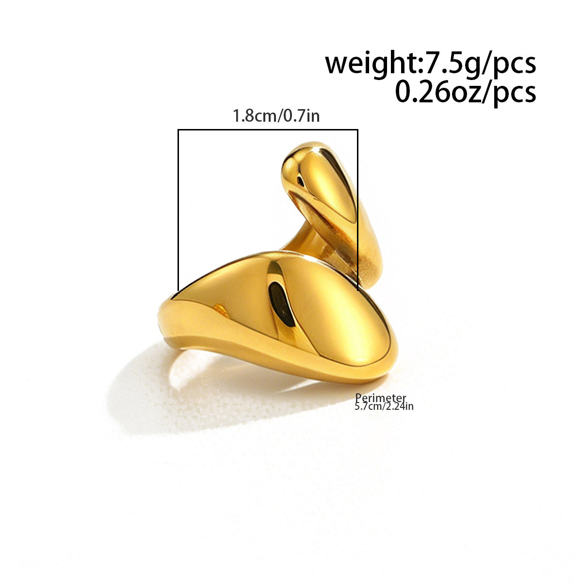 Planderful Snake Shaped Opening Ring Vienna Verve Stainless Steel Zircon Imitation Pearl Star Accent For Women