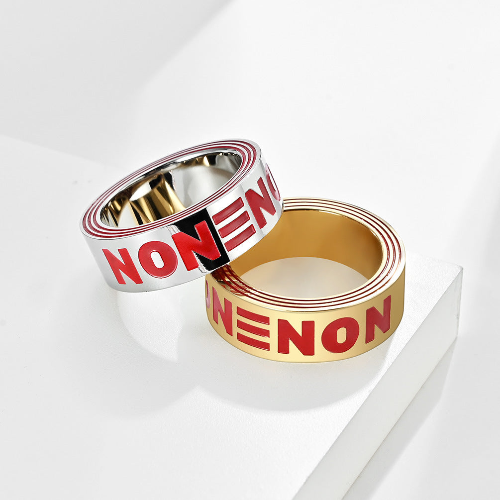 Hip Hop Hiphop High-Gloss Mirror Gold-Plated Ring for Men