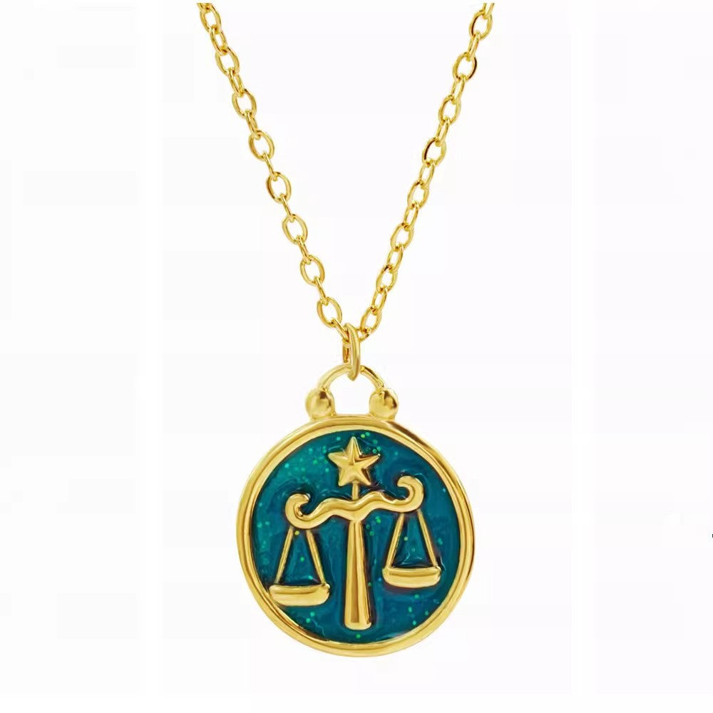 Planderful Jewelry Elegant Constellation Necklace In Stainless Steel For Women Collarbone Chain Everyday Luxury