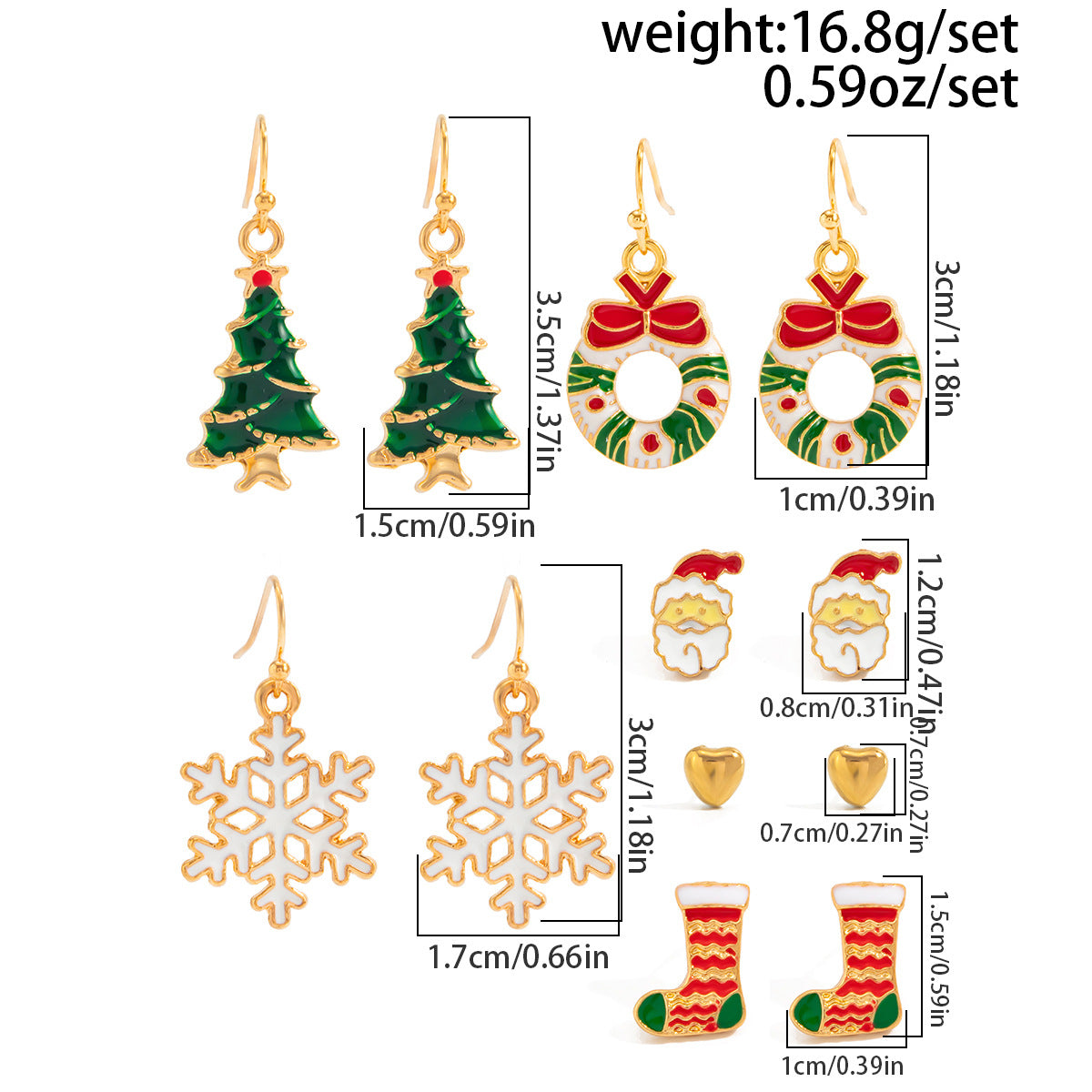 Planderful Christmas Snowflake Bell Earrings Set For Women Festive Pearl Elk Santa Cartoon Dripping Statement