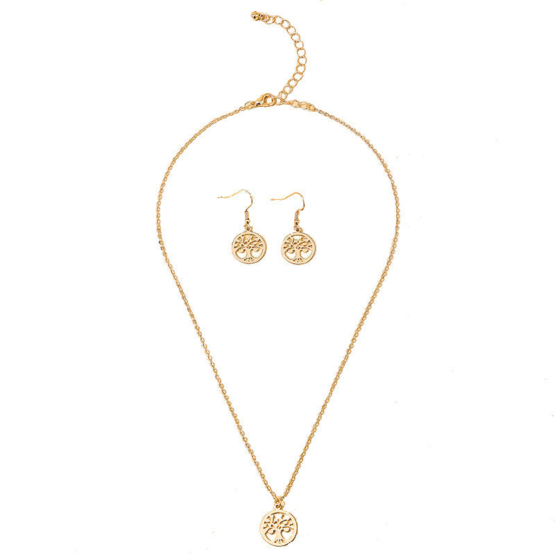Europe's Amazon Tree of Life Bohemian Necklace Earrings Set
