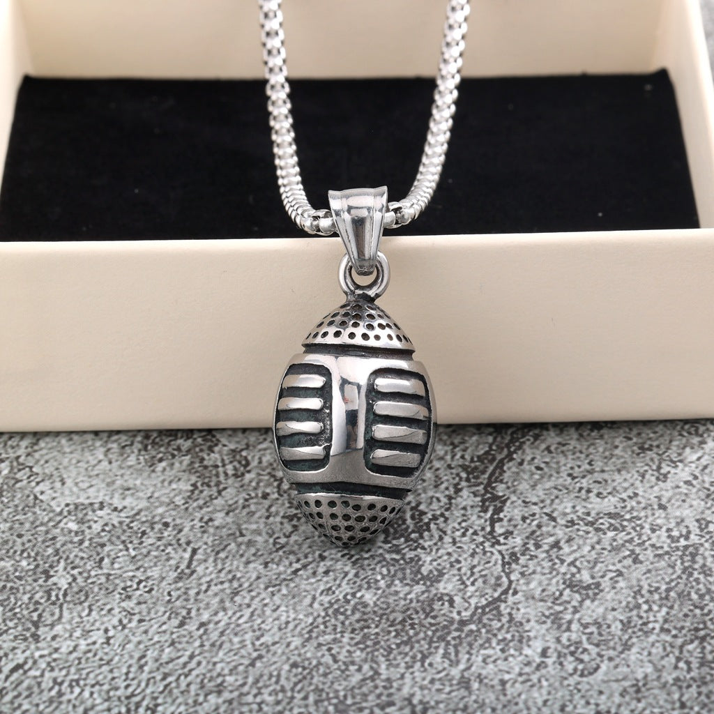 Vintage Stainless Steel Pendant Necklace