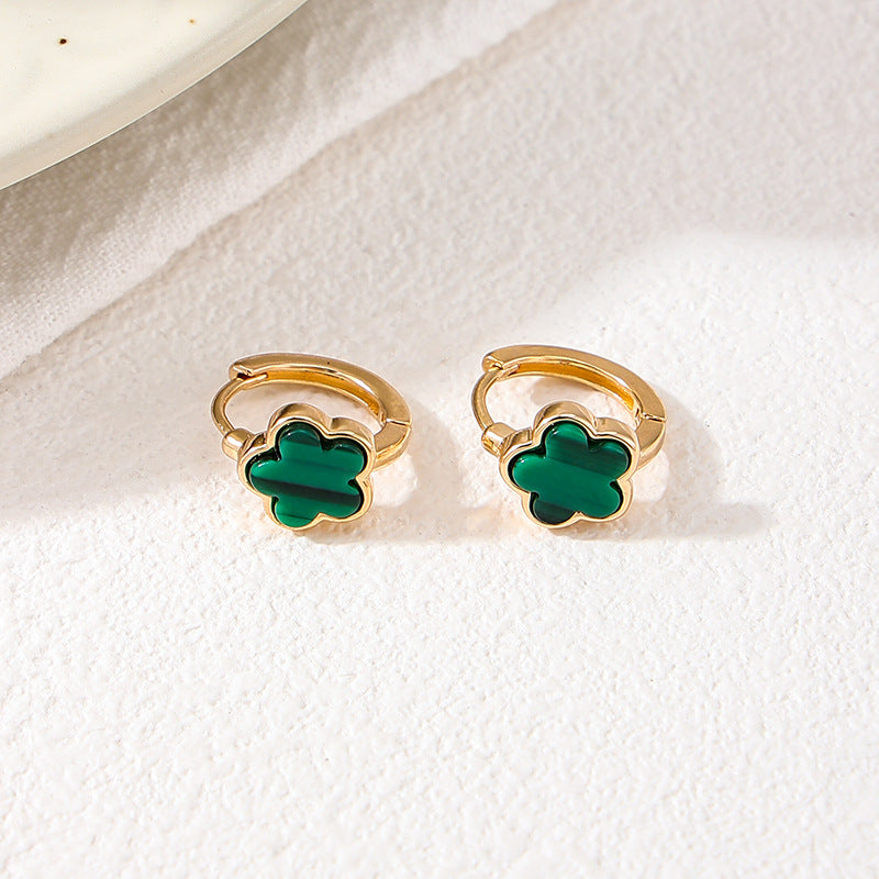 Planderful Vienna Verve Earrings – Elegant Five-Leaf Clover Design